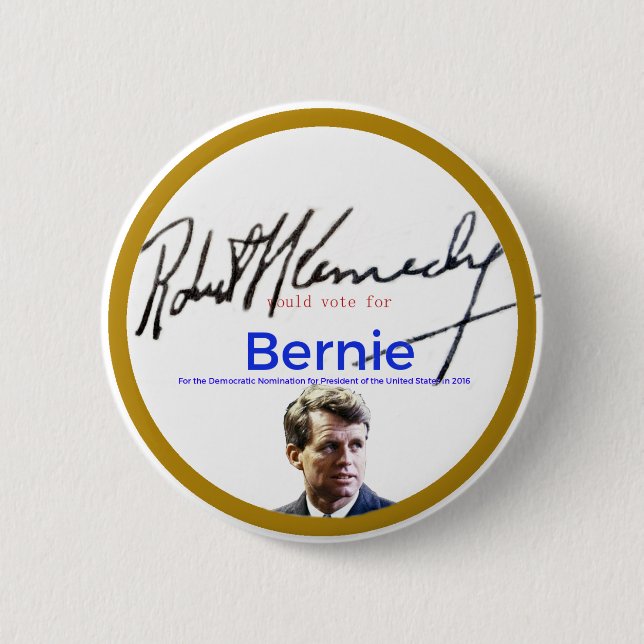 RFK for Bernie Sanders Pinback Button (Front)