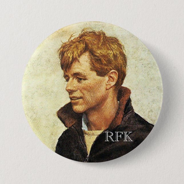 RFK in JFK's jacket Button (Front)