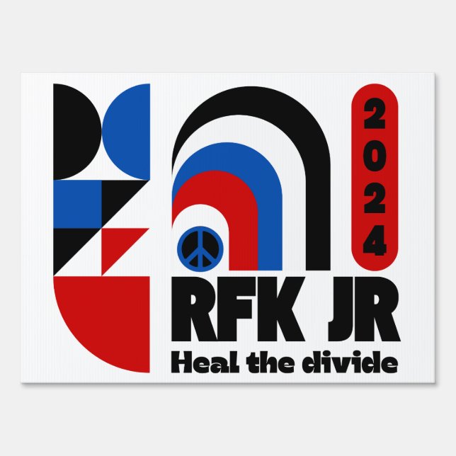 RFK Jr Heal the Divide Kennedy 2024 Campaign Yard Sign (Front)