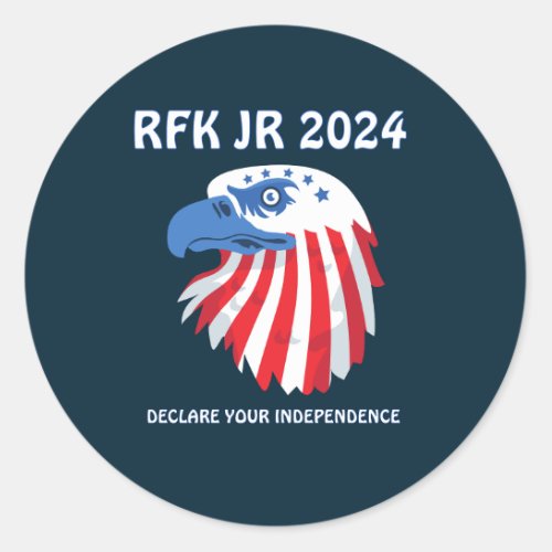 RFK JR Robert F Kennedy for President 2024 Classic Round Sticker