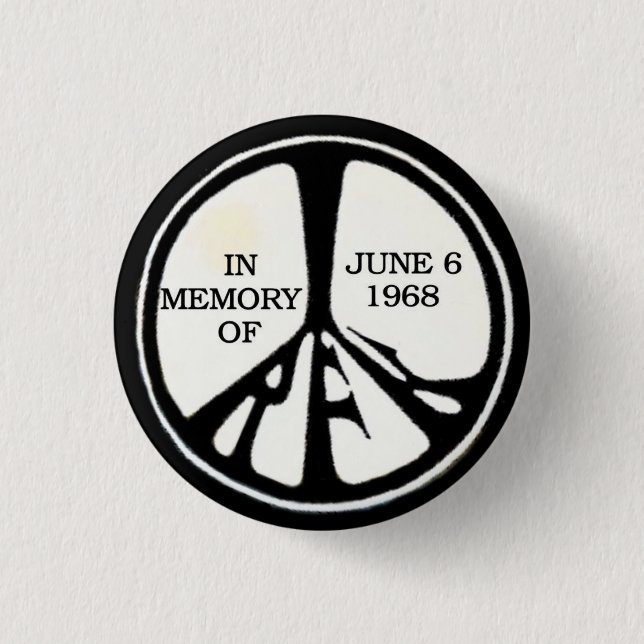 RFK Memorial Peace Pinback Pinback Button (Front)