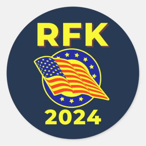 RFK Robert F Kennedy Jr For President 2024 Classic Round Sticker