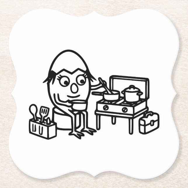 RG RA Egg Art Paper Coaster (Front)