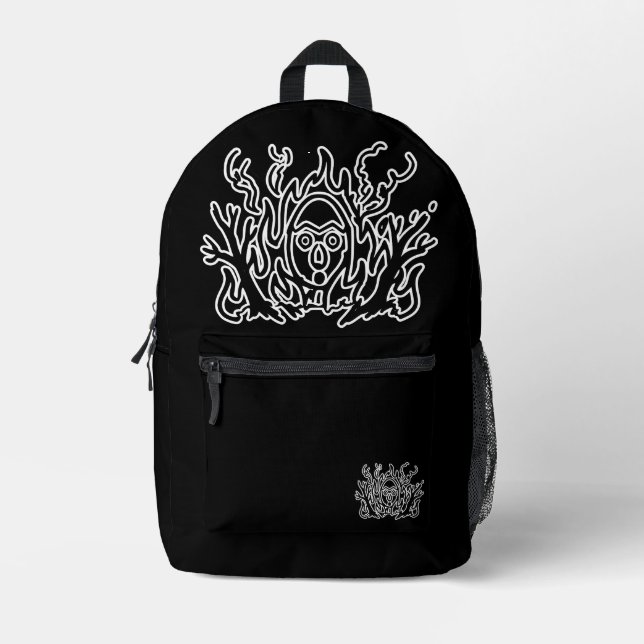 RG RA Egg Art Printed Backpack (Front)