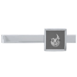 RG RA Egg Art Silver Finish Tie Bar