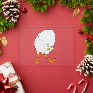 RG & RA Quirky Egg Character Cute Design Acrylic Invitations