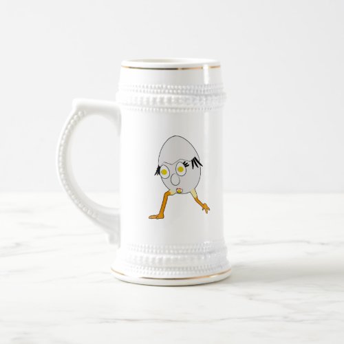 RG &amp; RA Quirky Egg Character Cute Design Beer Stein