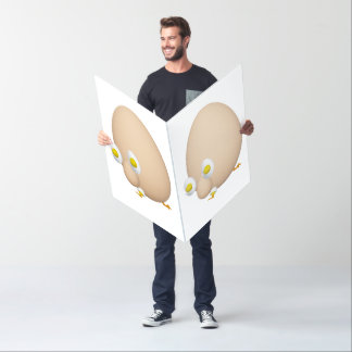RG & RA Quirky Egg Character Cute Design Card