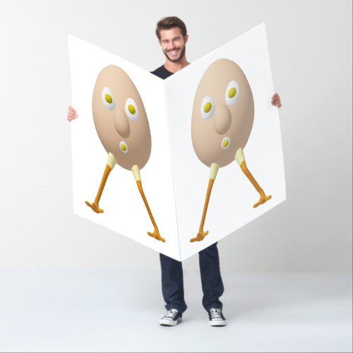 RG & RA Quirky Egg Character Cute Design Card