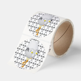 RG & RA Quirky Egg Character Cute Design Classic Round Sticker