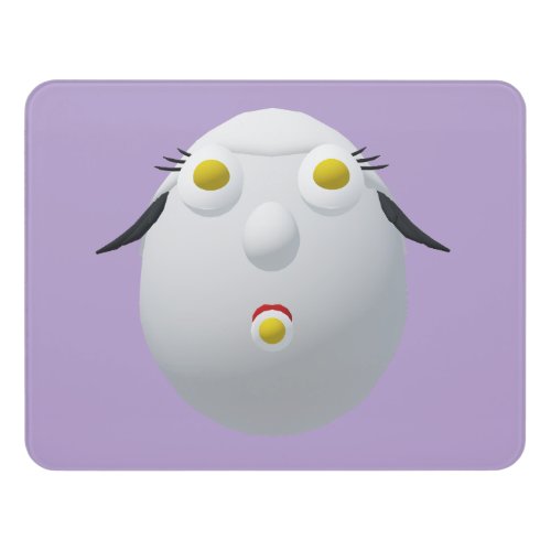 RG & RA Quirky Egg Character Cute Design Door Sign