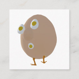 RG & RA Quirky Egg Character Cute Design Enclosure Card