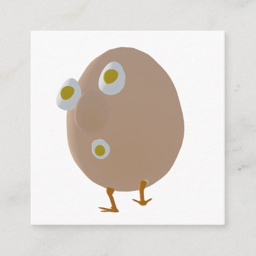 RG &amp; RA Quirky Egg Character Cute Design Enclosure Card