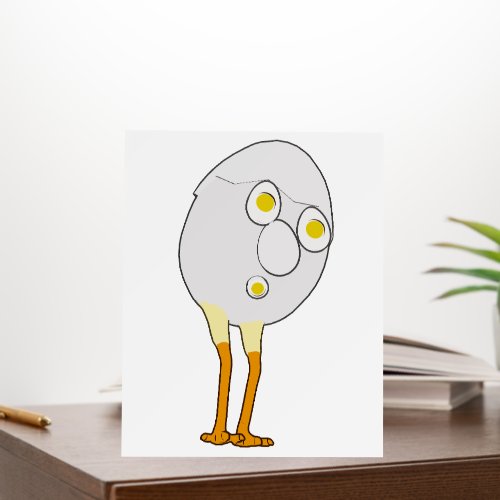 RG & RA Quirky Egg Character Cute Design Foam Board