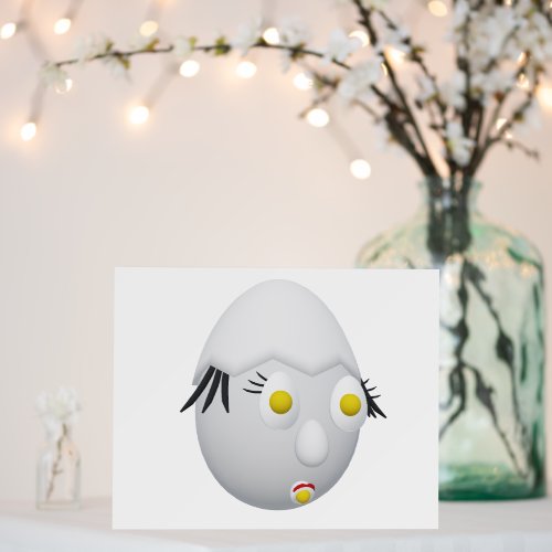 RG & RA Quirky Egg Character Cute Design Foam Board