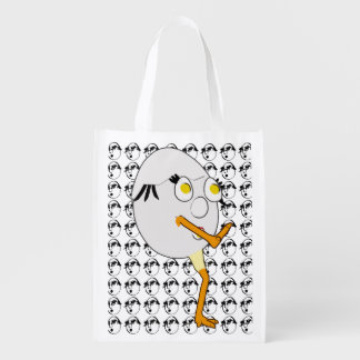 RG & RA Quirky Egg Character Cute Design Grocery Bag