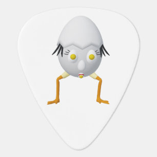 RG & RA Quirky Egg Character Cute Design Guitar Pick