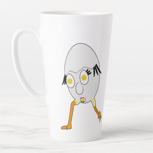 RG &amp; RA Quirky Egg Character Cute Design Latte Mug