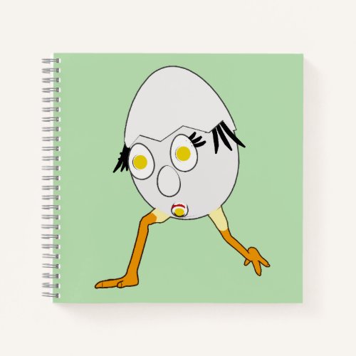 RG & RA Quirky Egg Character Cute Design Notebook