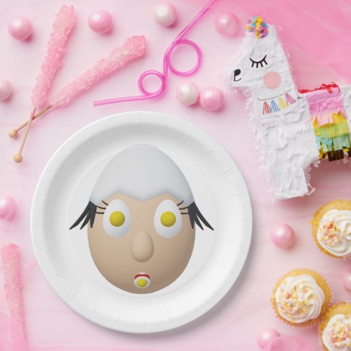 RG & RA Quirky Egg Character Cute Design Paper Plates