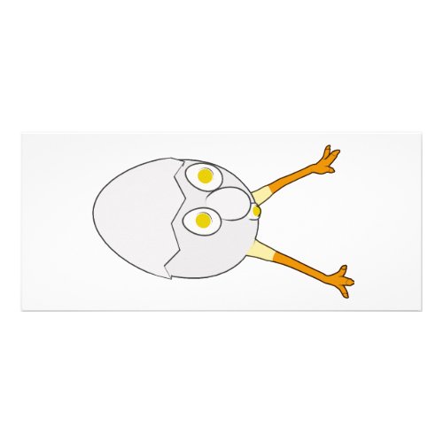 RG & RA Quirky Egg Character Cute Design Rack Card