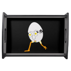 RG & RA Quirky Egg Character Cute Design Serving Tray