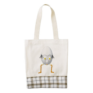 RG & RA Quirky Egg Character Cute Design Zazzle HEART Tote Bag