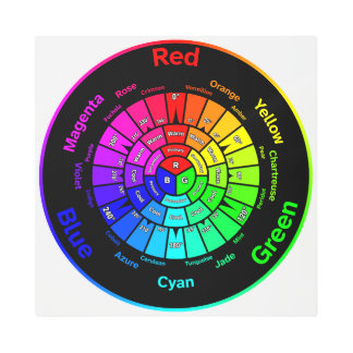 RGB Color Wheel without Title Metal Print