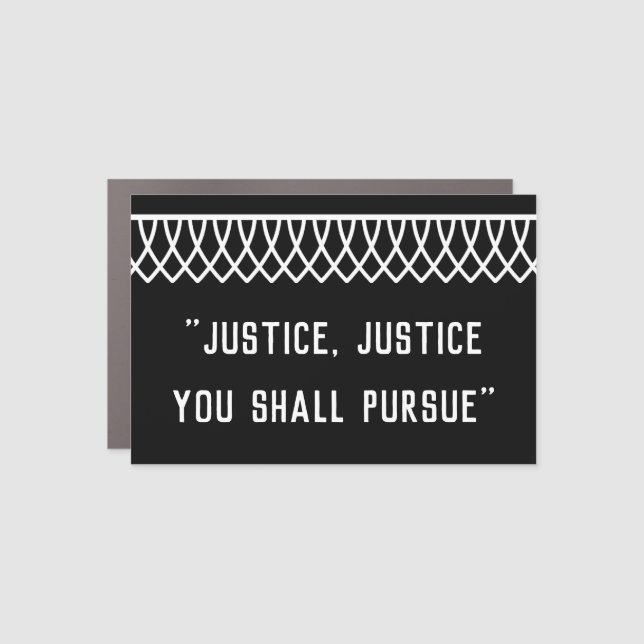 RGB Lace Collared Justice, Justice Car Magnet (Front)
