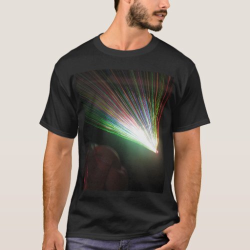 RGB laser beams T_Shirt