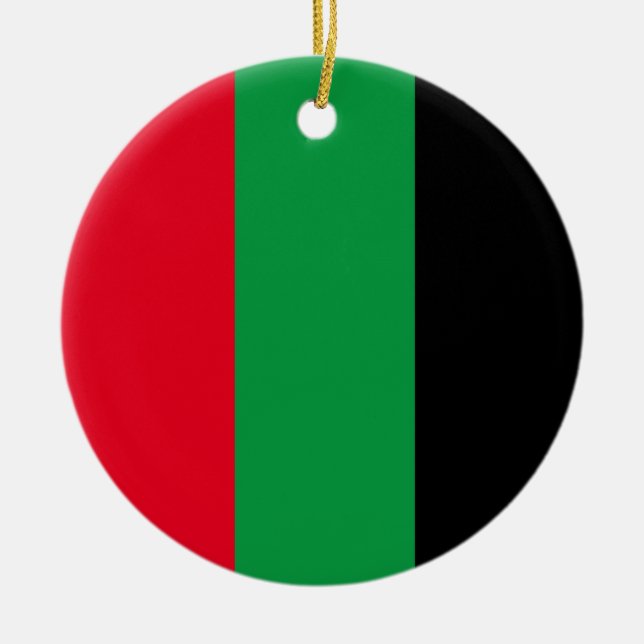 RGB Pan African Ceramic Ornament (Front)
