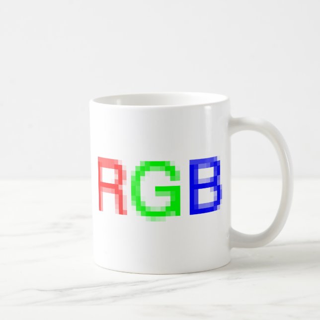 RGB-pixelated Coffee Mug (Right)
