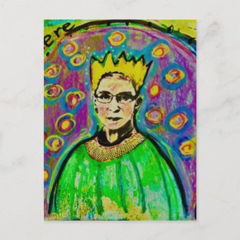 Rgb Postcard Ruth Baden Ginsburg- Starring Role by arteeclectica at Zazzle