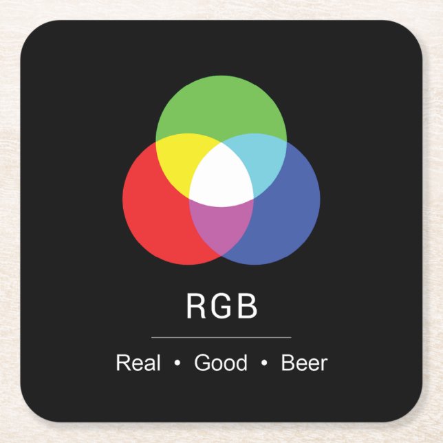 RGB Really Good Beer Designer's Coaster (Front)