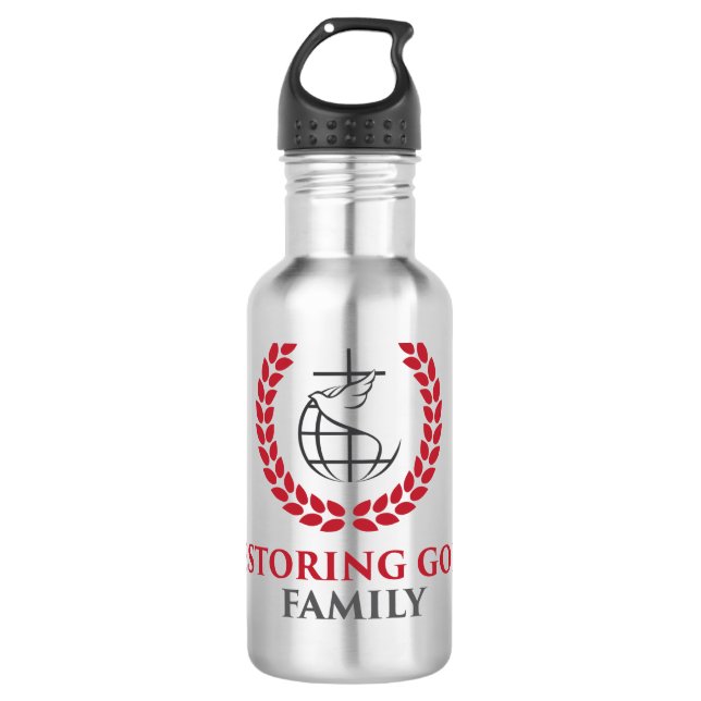 RGF 24oz White Steel Water Bottle (Front)