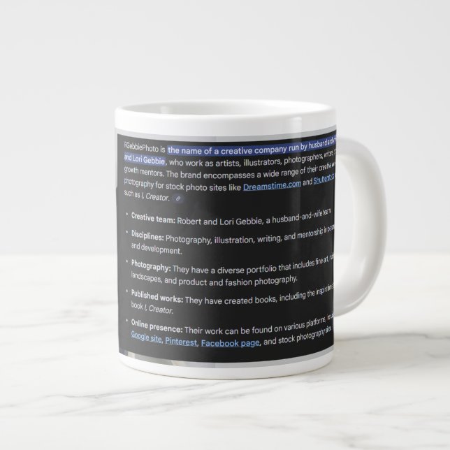 RGPhoto Wermz Logo with Description Giant Coffee M Mug (Front Right)