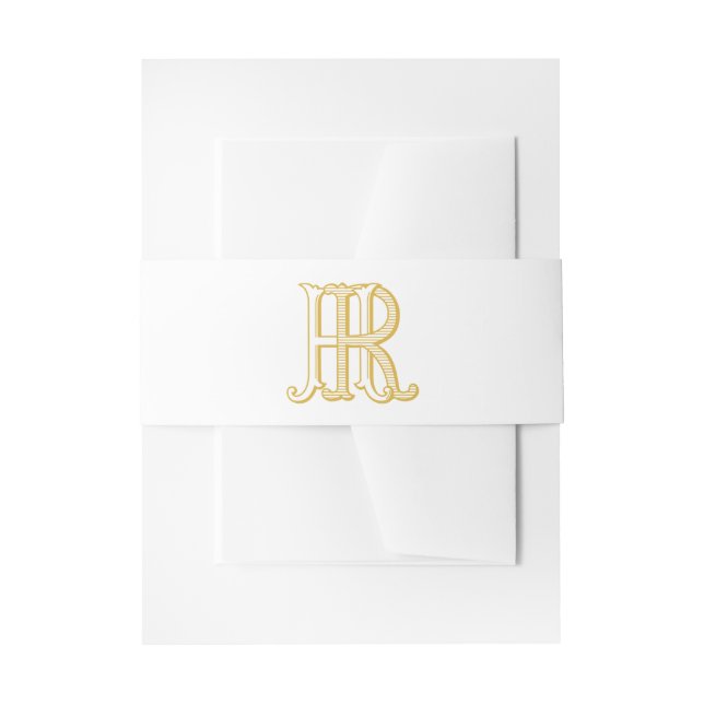 RH monogram or HR monogram belly band (Front Example)
