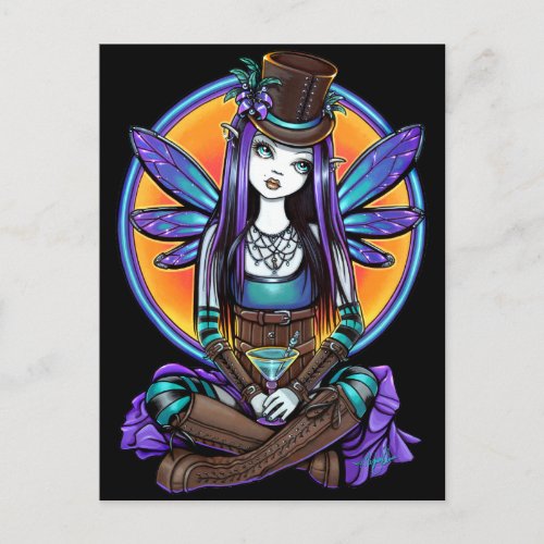 Rhapsody Gothic Absinthe Fairy Art Postcard