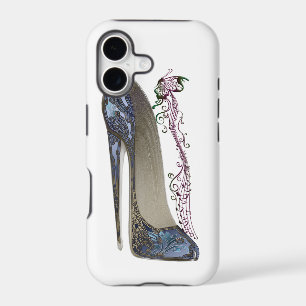 Rhapsody in Blue Stiletto Shoe Art iPhone 17 Case