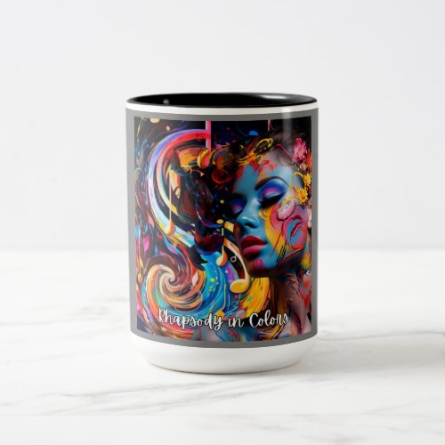 Rhapsody in colors Two_Tone coffee mug