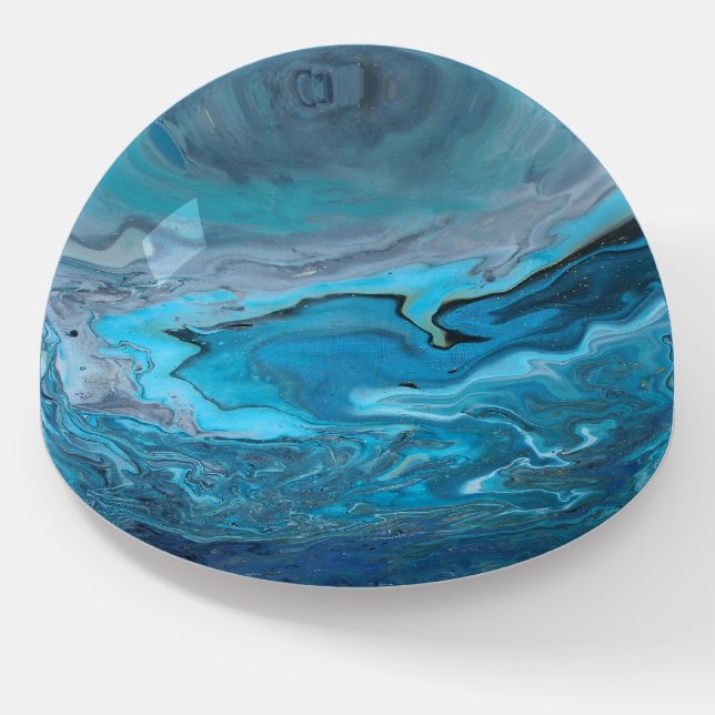 Rhapsody in Turquoise Paperweight (Angled)