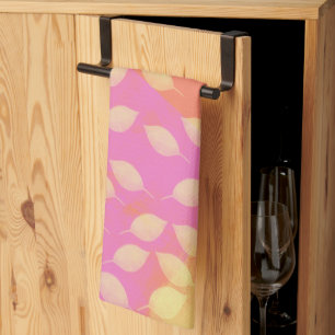 Rhapsody in Yellow, Terracotta and Violet Abstract Kitchen Towel