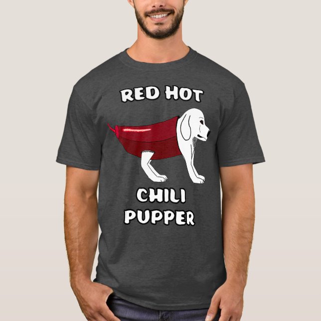 RHCP Red Hot Chili Pupper Peppers Parody Puppy T-Shirt (Front)
