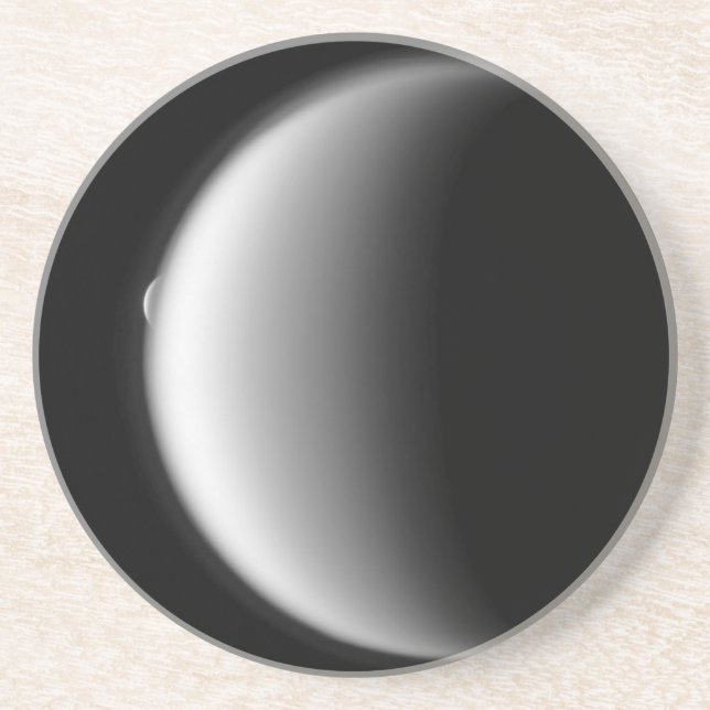 Rhea Emerges from Titan Sandstone Coaster (Front)