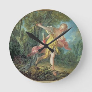 Rhea Sylvia fleeing from the Wolf, 1756 Round Clock