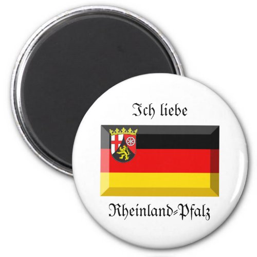 Rheinland_Pfalz Flag Gem Magnet