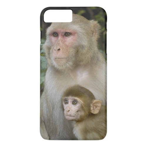 Rhesus Macaques Macaca mulatta mother  baby iPhone 8 Plus7 Plus Case