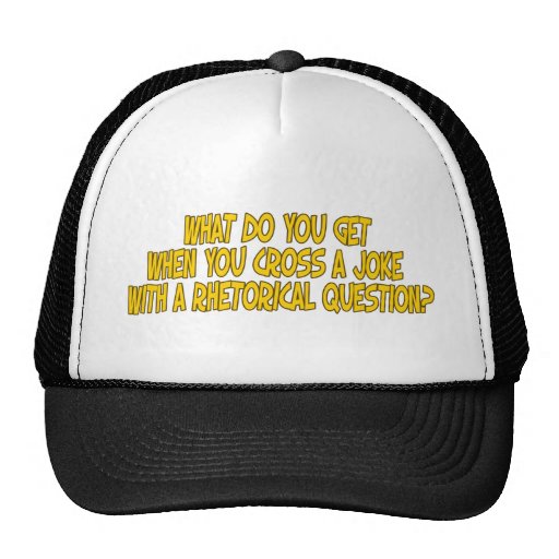 Rhetorical joke trucker hat | Zazzle