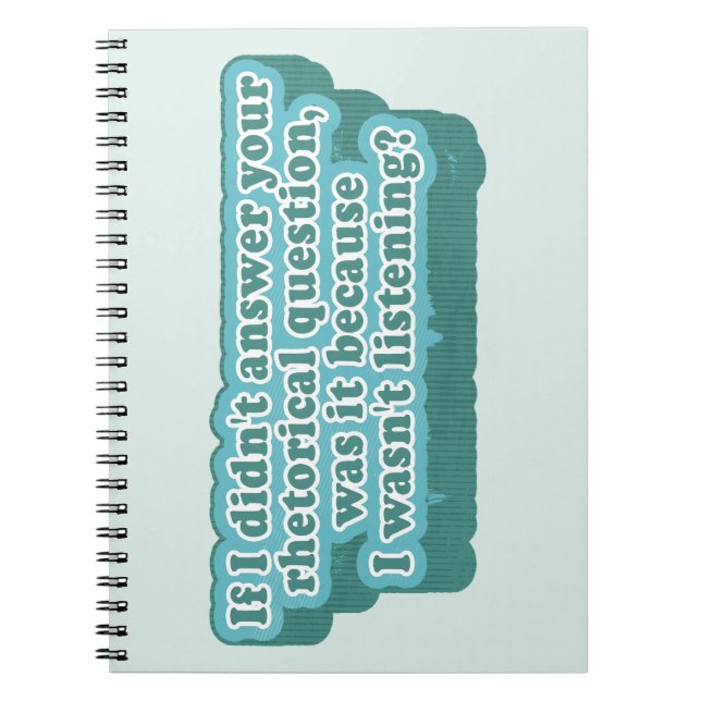Rhetorical Questions Funny Grammar Notebook (Front)