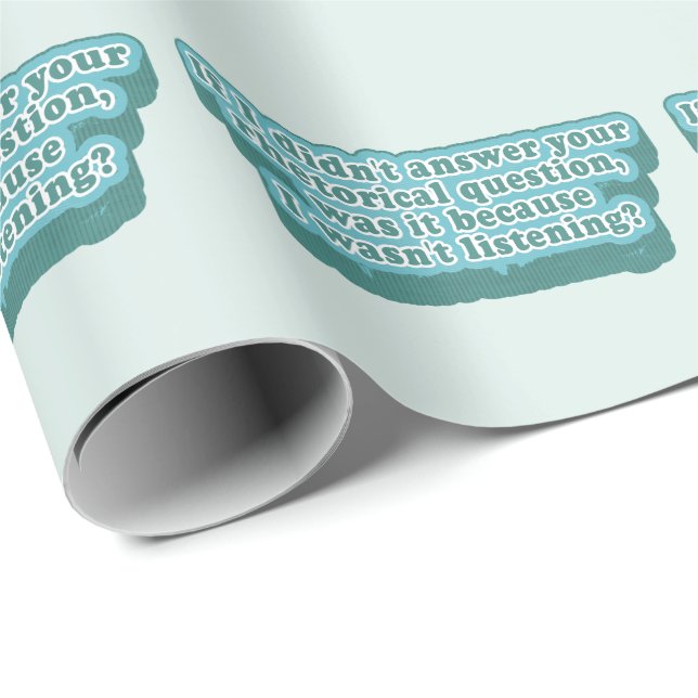 Rhetorical Questions Funny Grammar Wrapping Paper (Roll Corner)